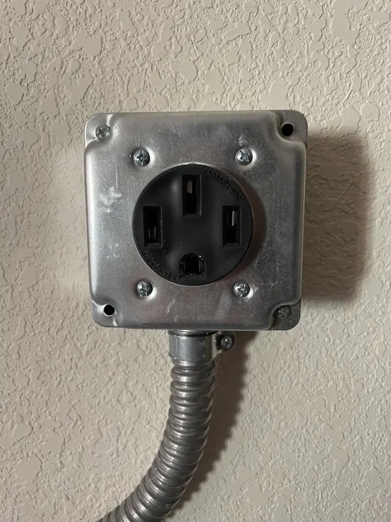 NEMA 14-50 outlet installed for Smart Home Electrical in Rochester